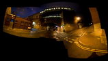 london streets by night - panorama